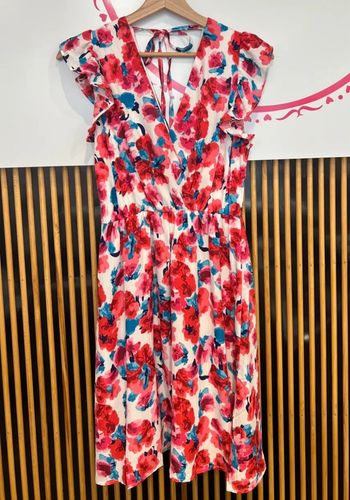 Robe courte à fleurs