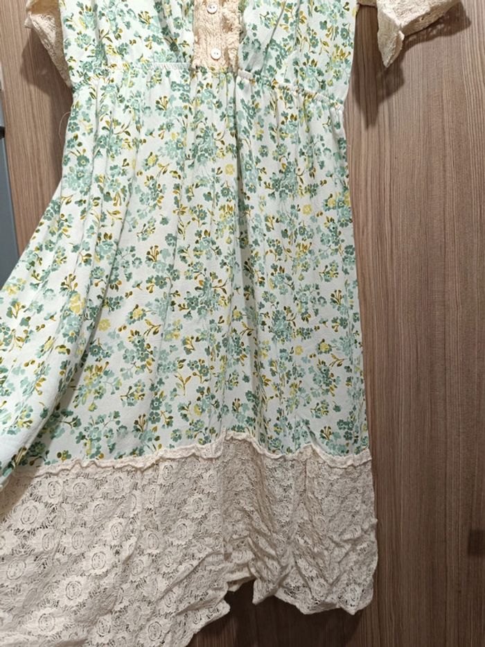 Robe verte matière fine a dentelle taille s/m - photo numéro 6
