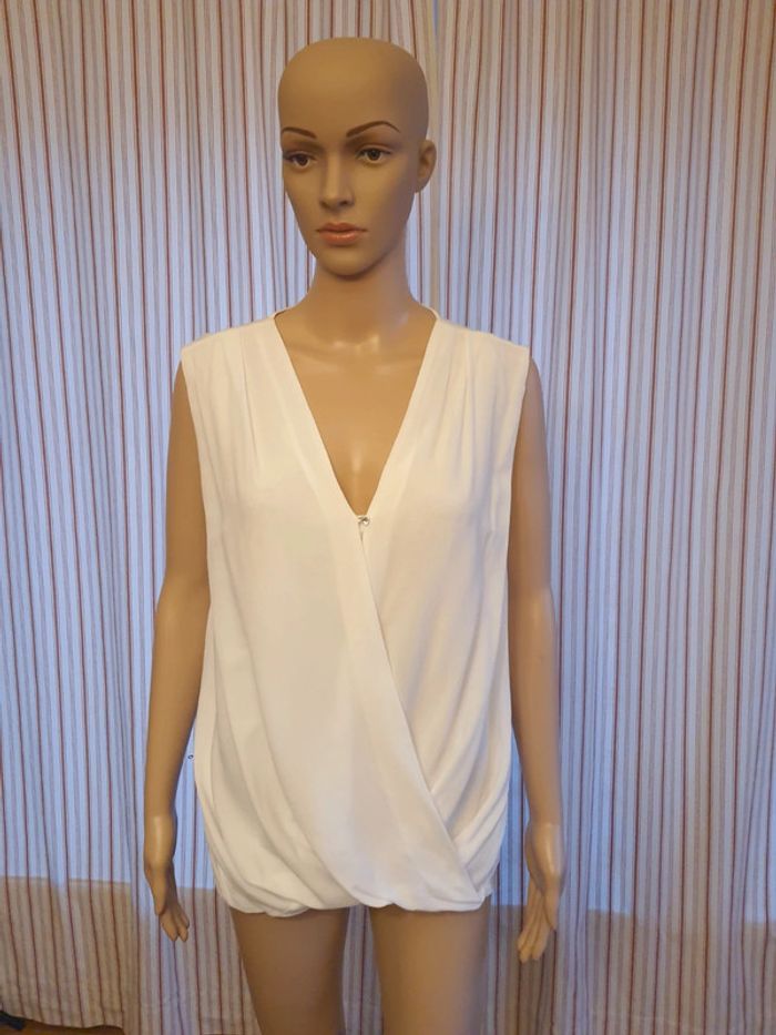 Blouse drapé blanche C&A Sixth Sense fr46