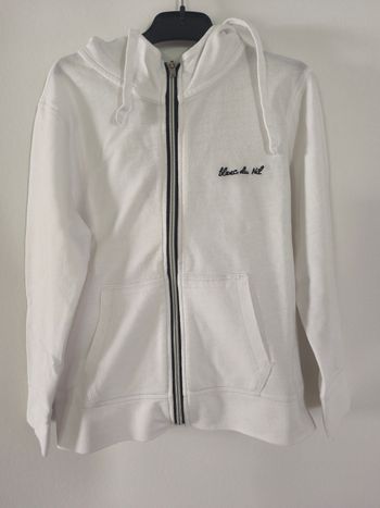 Gilet blanc à tirette et à capuche, Blanc du Nil, 6-8 ans