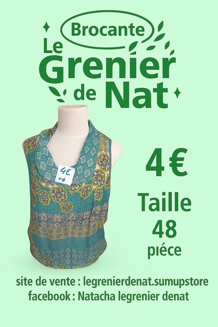 Tee shirt bras nu taille 48