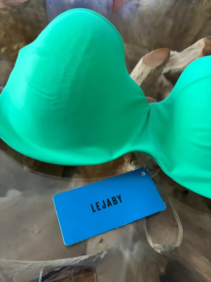 Haut de maillot de bain Maison Lejaby bandeau vert sculpt - photo numéro 3