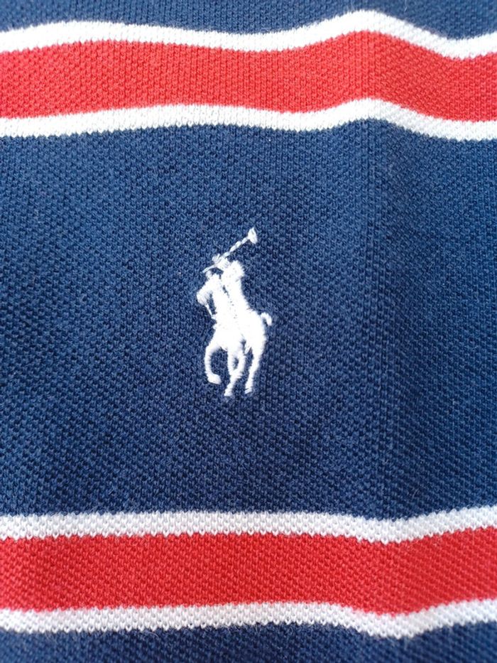 Polo Ralph Lauren Marine avec rayures rouge et blanc taille S - photo numéro 7