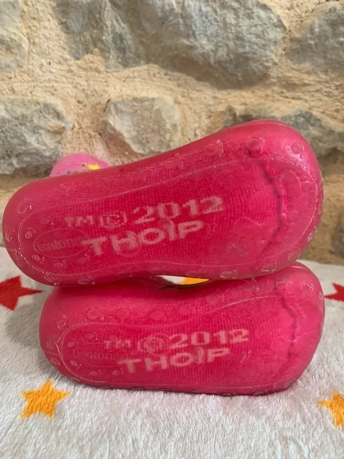 Chaussons chaussettes Isotoner T25/26 Roses - photo numéro 7