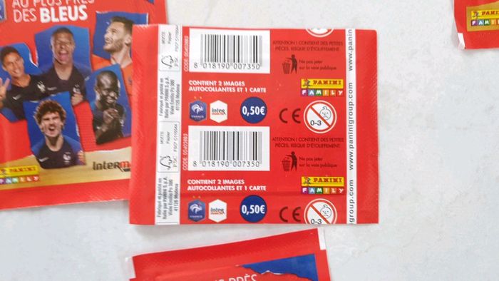 Lot de 7 paquets panini FFF neuf - photo numéro 3