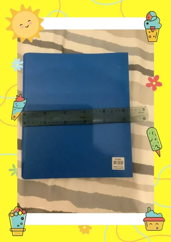 Classeur souple bleu - photo numéro 4