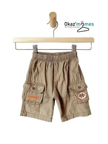 Bermuda marron clair avec poches - taille 24 mois