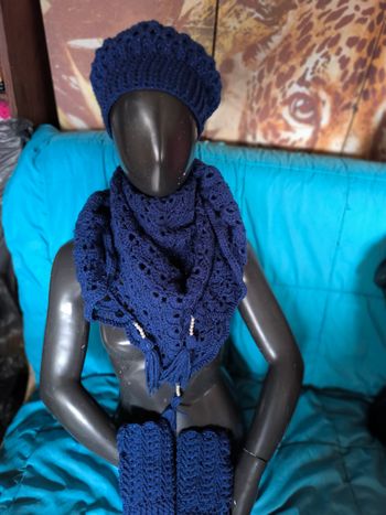 Ensemble châle,beret