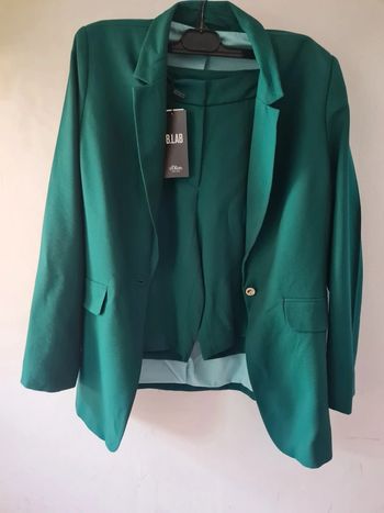 Tailleur veste + short vert canard femme XL S.Oliver Black Label