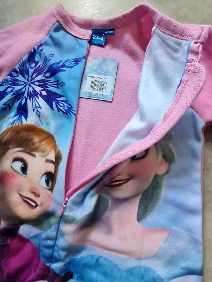 pyjama polaire 1 pièce Disney Reine des neiges fille 3 ans neuf - photo numéro 3