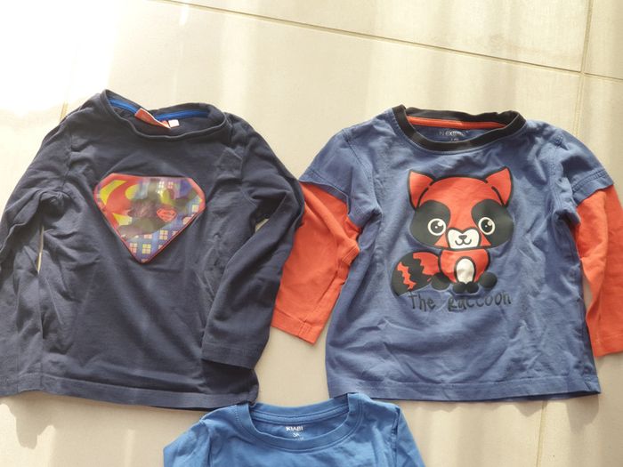 2 t shirt manche longue 36 mois 3 ans 98 cm - photo numéro 3