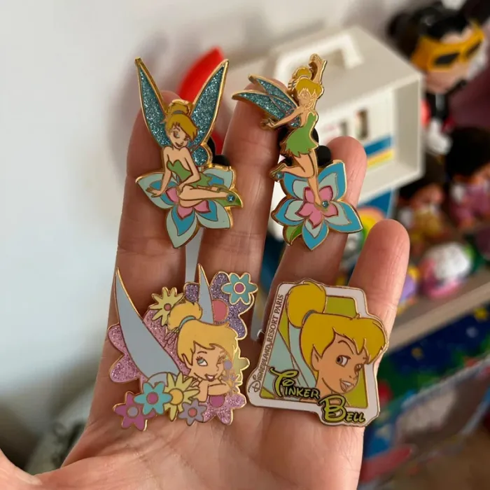 Lot 4 pins disney tinkerbell fée clochette