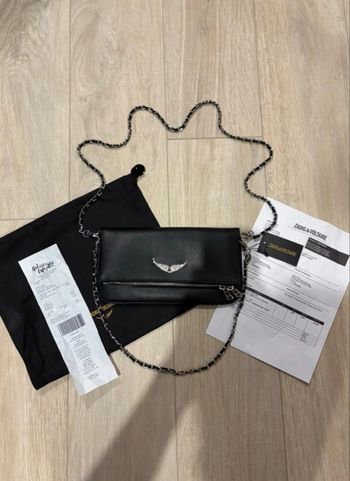 Sac Zadig & Voltaire pochette Rock noir et argenté 