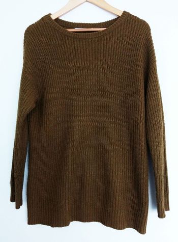 Pull marron coupe large. 3 Suisses collection. Acrylique. Polyamide. Taille 36