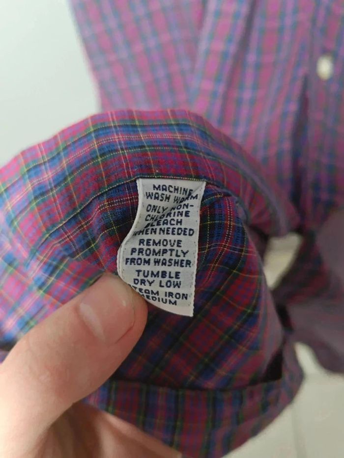 🟣 Chemise Ralph Lauren à Carreaux Rouge & Bleu – Taille 17 1/2 / 34-35 (Yarmouth – L homme) - photo numéro 7