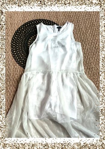 Robe tule voilée blanche