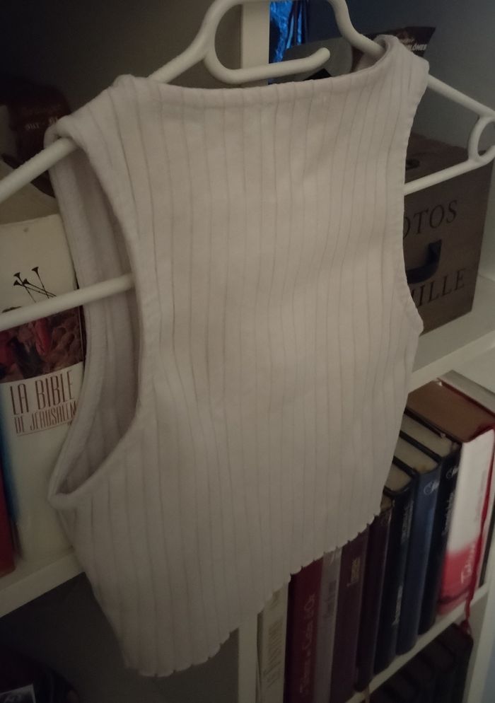 Haut blanc "Jennyfer" XXS en très bon état - photo numéro 3