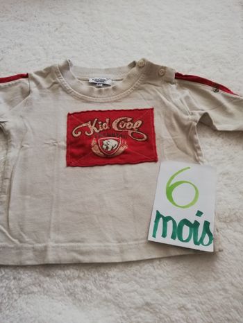 Tee shirt manche longue garçon 6 mois kid cool