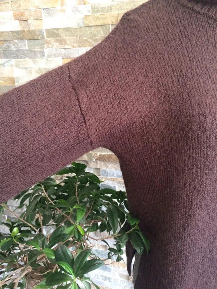 Pull col roulé marron - photo numéro 2