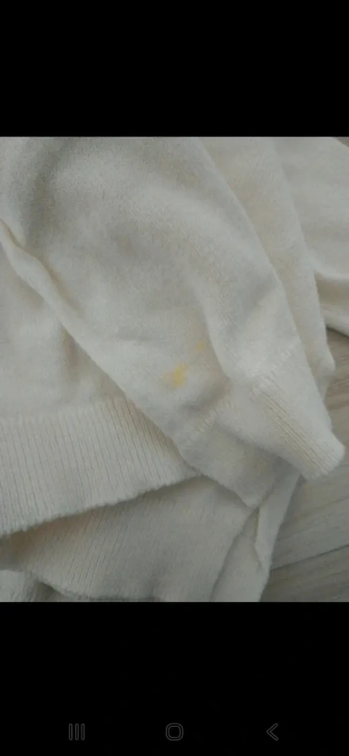 Pull léger blanc pomme a sequins taille 4 ans vertbaudet - photo numéro 3