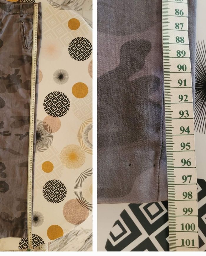 Monoprix Pantalon/Jean Skinny  TFr38 -Imprimé Militaire Tons Gris souris avec 4%Élasthanne en TBE - photo numéro 9