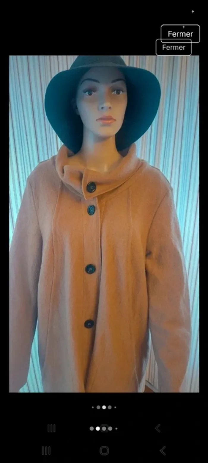 Pardessus Verpass fr/be 48  moutarde - photo numéro 2