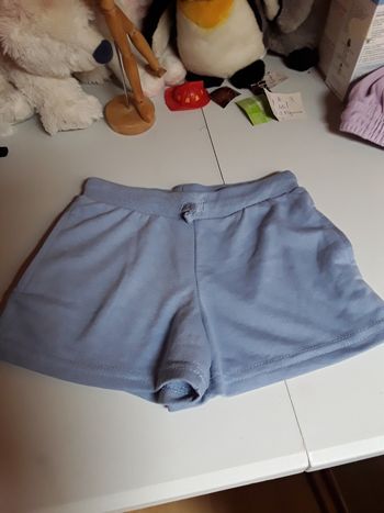 Short fille bleu 10 ans