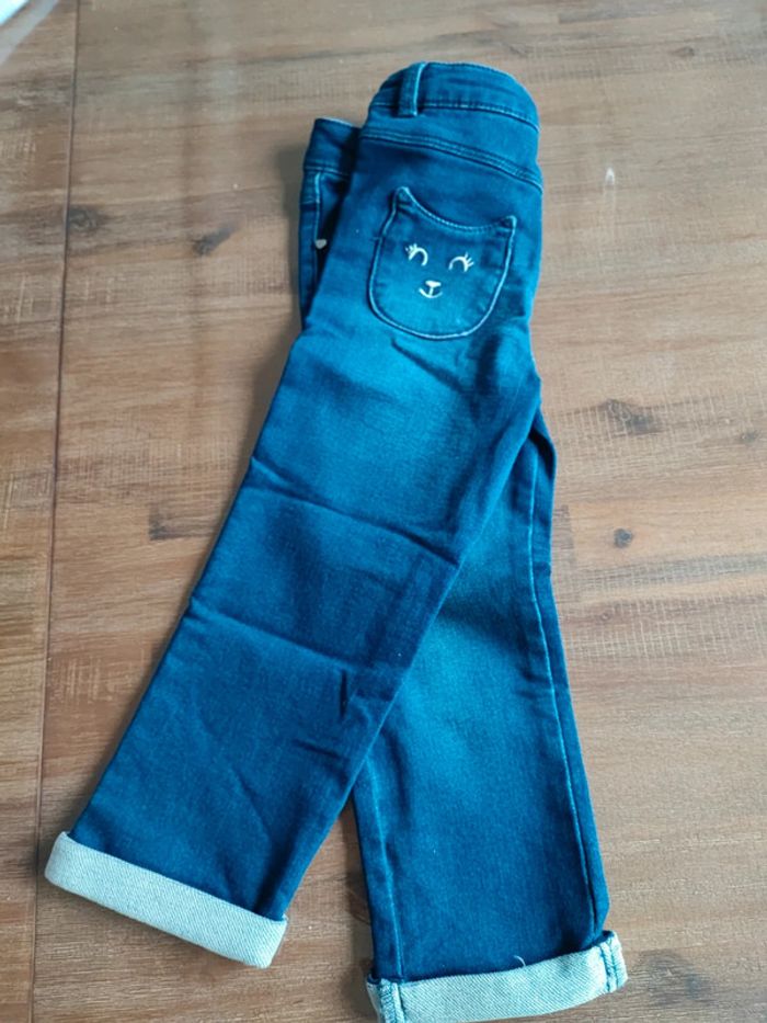 Jean bleu fille stretch 23mois neuf - photo numéro 3