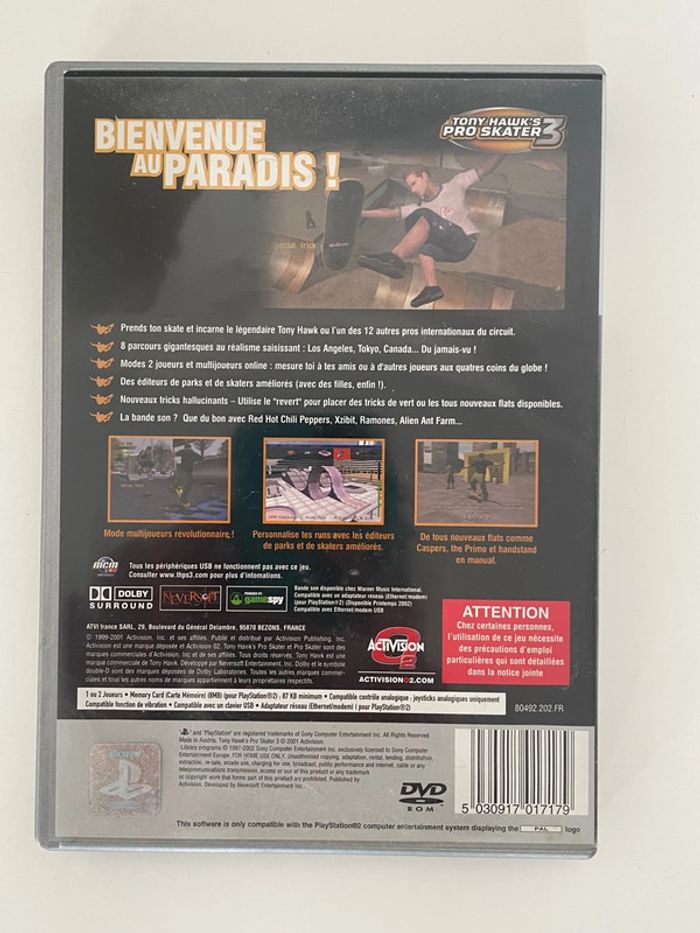 Jeu PlayStation 2 tony Hawk’s pro skater 3 - photo numéro 3