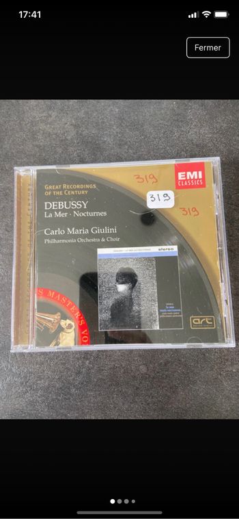 Album Debussy La mer 3 nocturnes