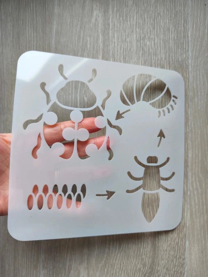 Pochoir du cycle de vie de la coccinelle - photo numéro 2