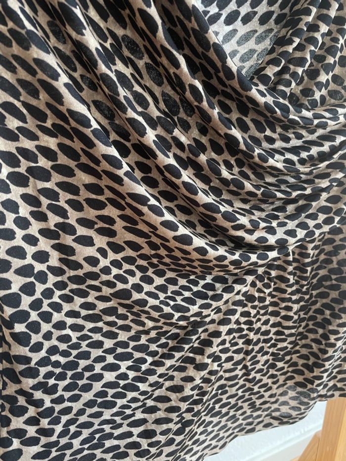 T-shirt asymétrique Max Mara brun à motif - photo numéro 2