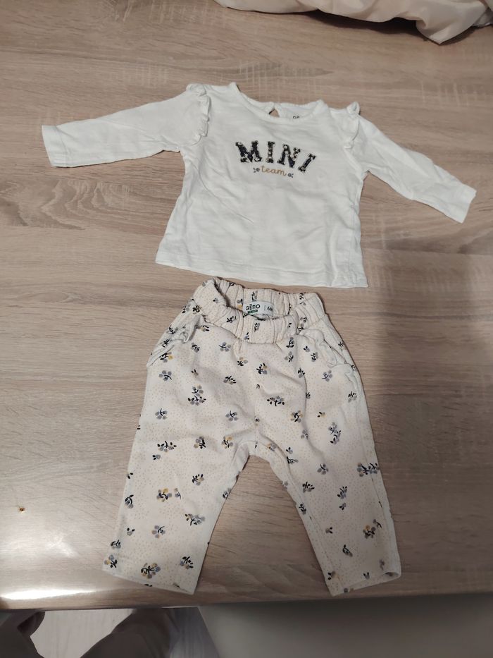 Ensemble bébé "Mini Team" beige – 6 mois Gémo - photo numéro 2