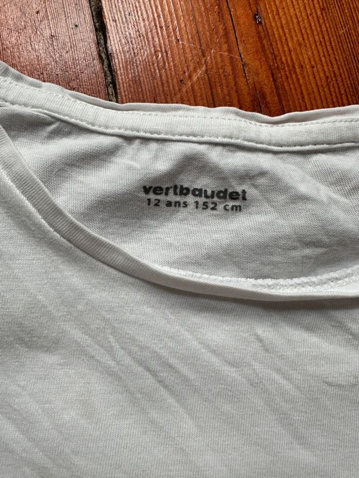TEE shirt fleur vertbaudet 12a - photo numéro 3