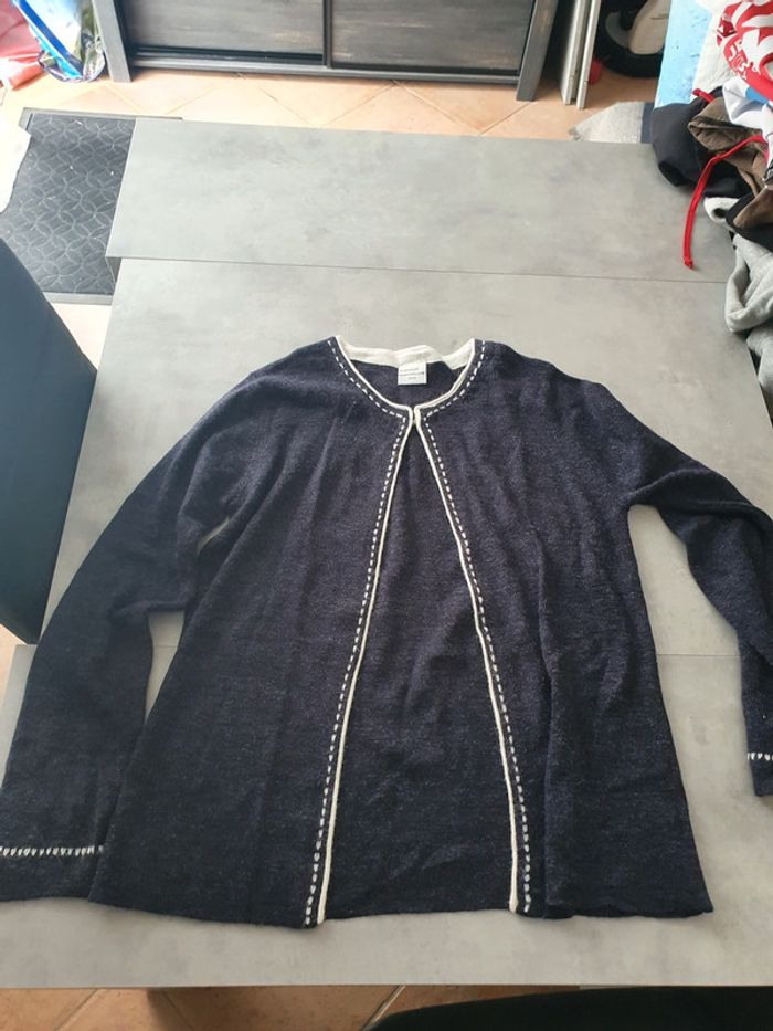 Gilet bleu gris foncé taille 38/40