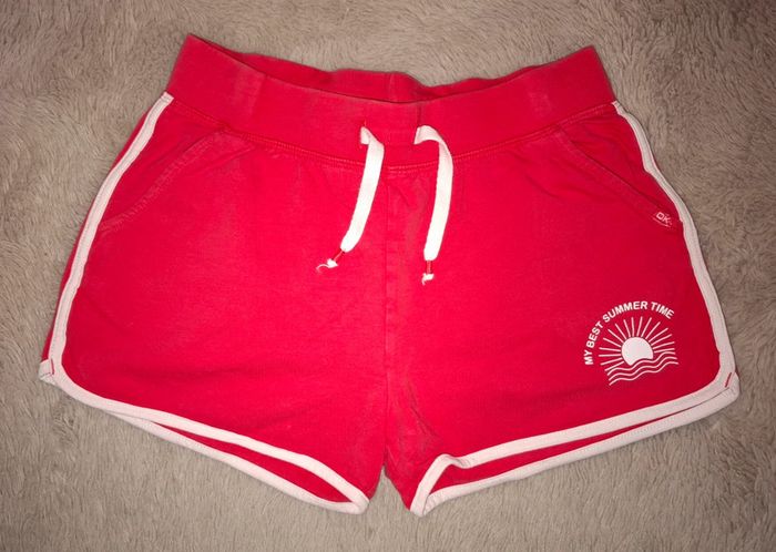 Short rose rouge okaidi 10 ans