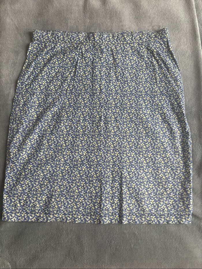 Jupe Cacharel à motifs bleu/jaune
