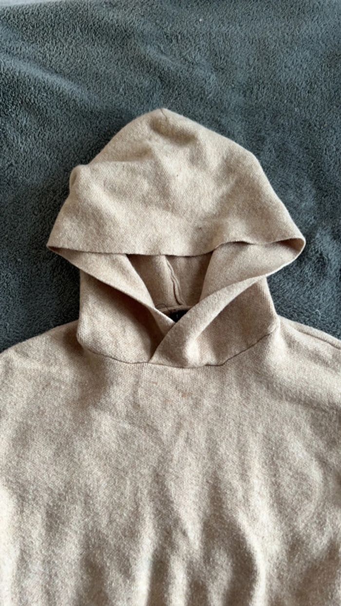 Pull à capuche Kiabi beige - photo numéro 2