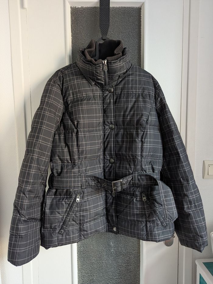 Doudoune esprit à carreaux grise taille xl - photo numéro 6