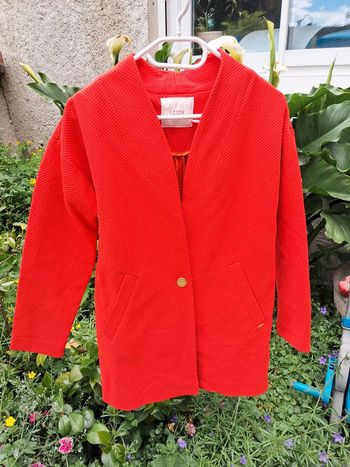 Veste blazer femme vintage corail I Code S