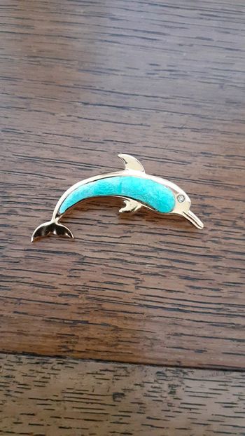 Broche vintage dauphin