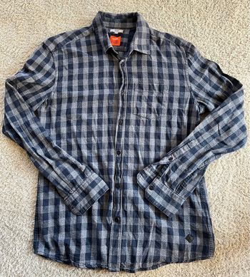 Chemise manches longues bleu à carreaux Jules taille M