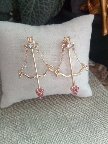 Boucles d'oreilles flèches cœurs