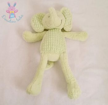 Doudou éléphant polaire vert 46 cm Tex