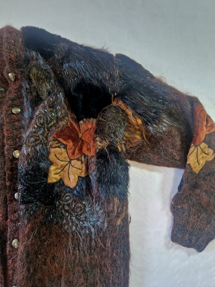Manteau en fourrure  , femme , vintage  , taille M - photo numéro 2