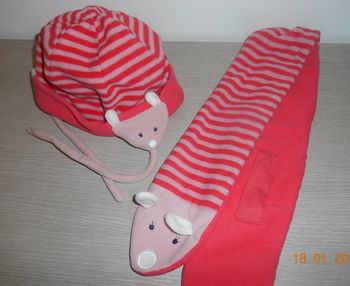 Ensemble bonnet + écharpe 18-24 mois / fille-garçon