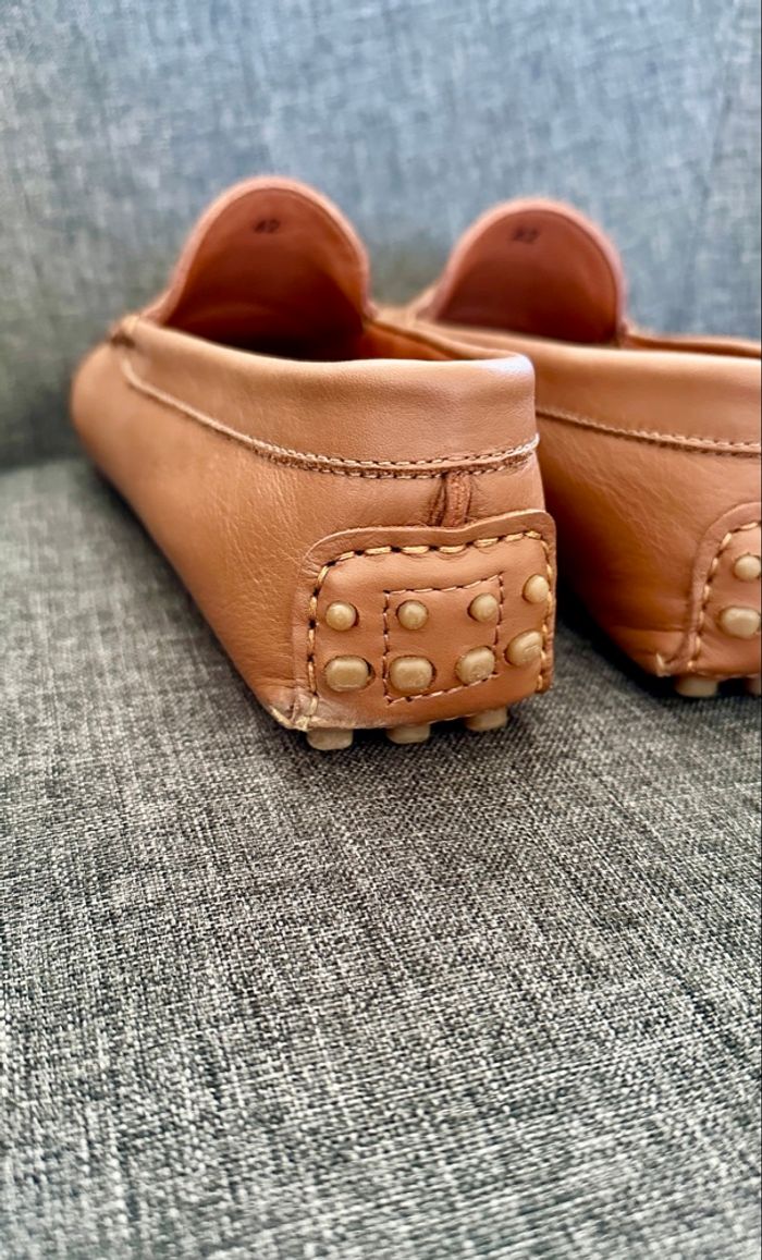 💛 Mocassins marron Camel en cuir loafers taille 42 neuf 💛 - photo numéro 3