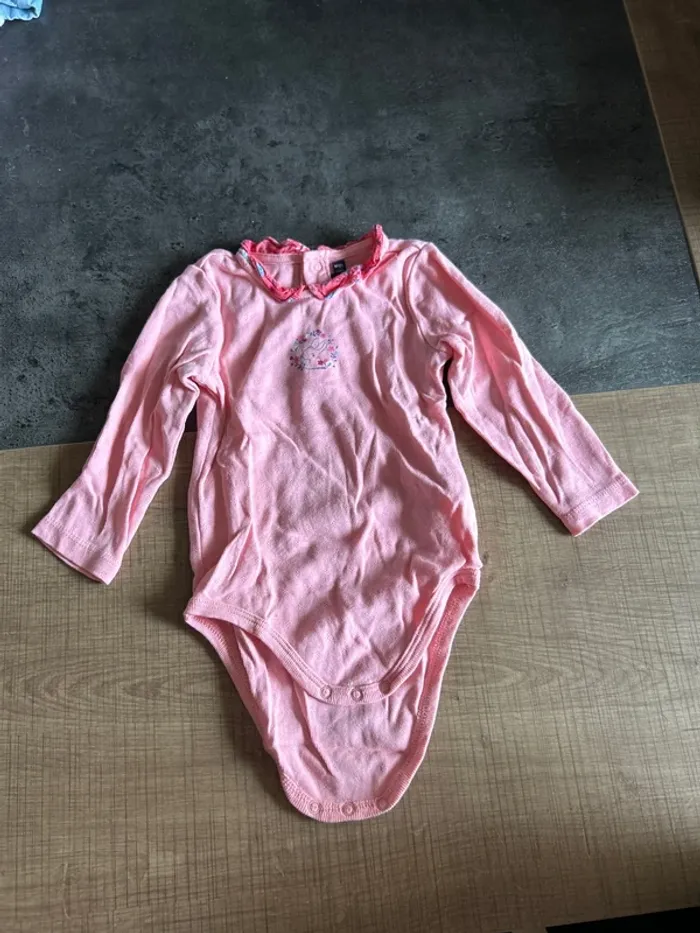 Body manches longues, bébé fille, sergent major, 6 mois
