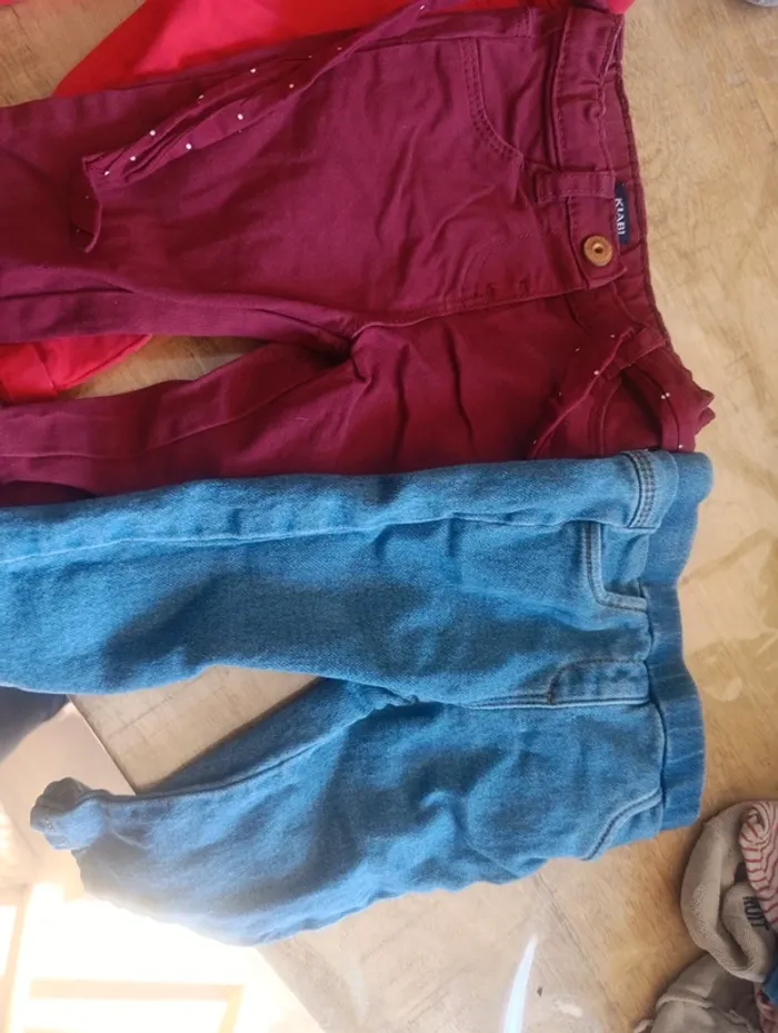 Lot pantalon fille 9 mois - photo numéro 3