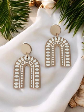 Boucles d'oreilles boho chic - inspiration zag- acier inoxydable 🌴